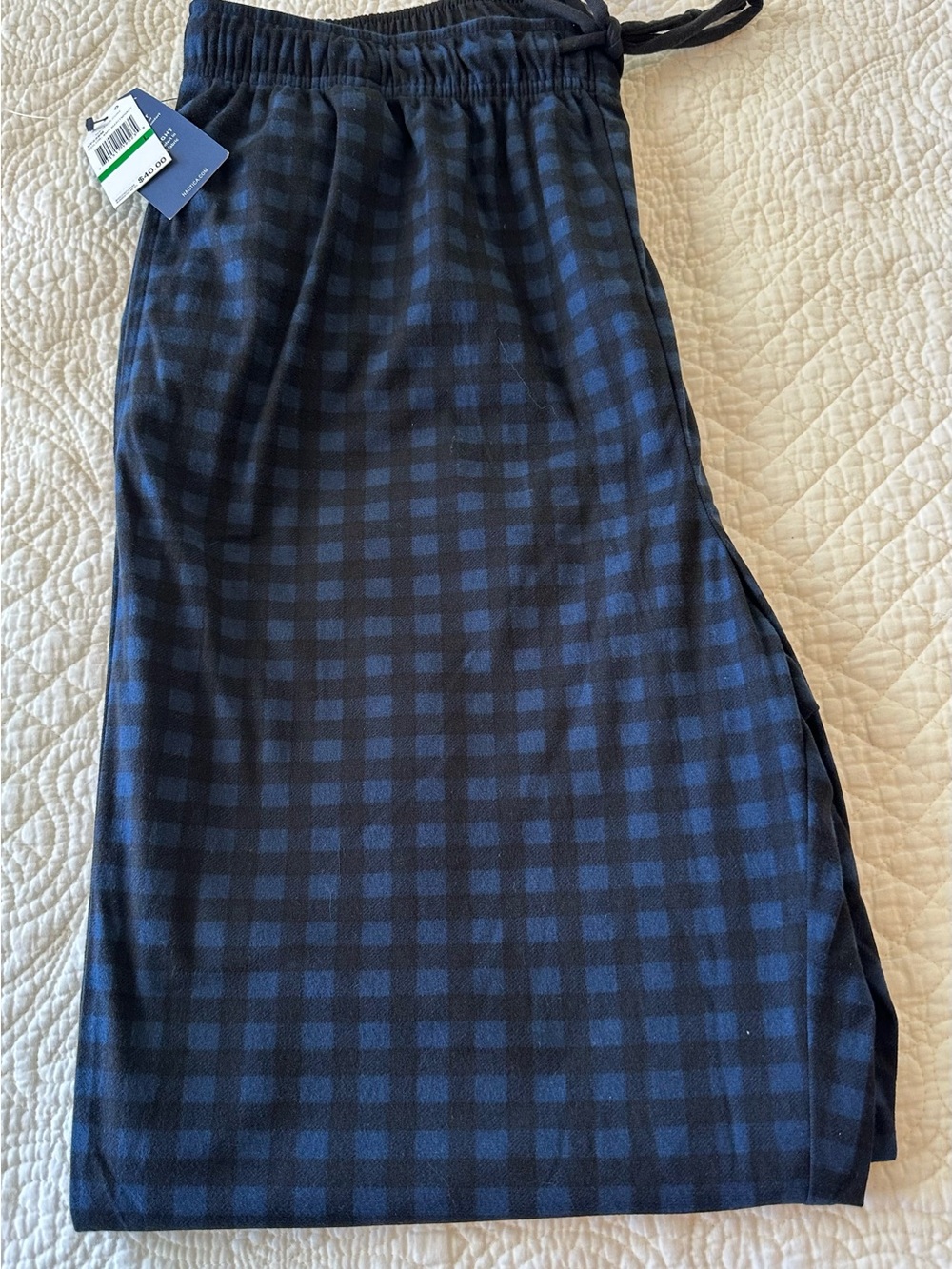 Nautica Men's Check Pajama Pants Blue/Black